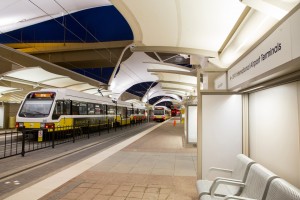 When open in August, Dallas Area Rapid Transit's rail station at Terminal A at D/FW International Airport will connect Downtown Dallas to the nation's fourth busiest airport. - Courtesy DART