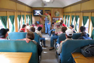 More than a dozen Boy Scouts and one Girl Scout learned about railroads at the Oklahoma Railway Museum's first Merit Badge Program even in April.